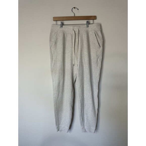 Lululemon Ribbed High-Rise Jogger 25" *7/8   LengthHeathered White Opal Sz 10 - Picture 2 of 5